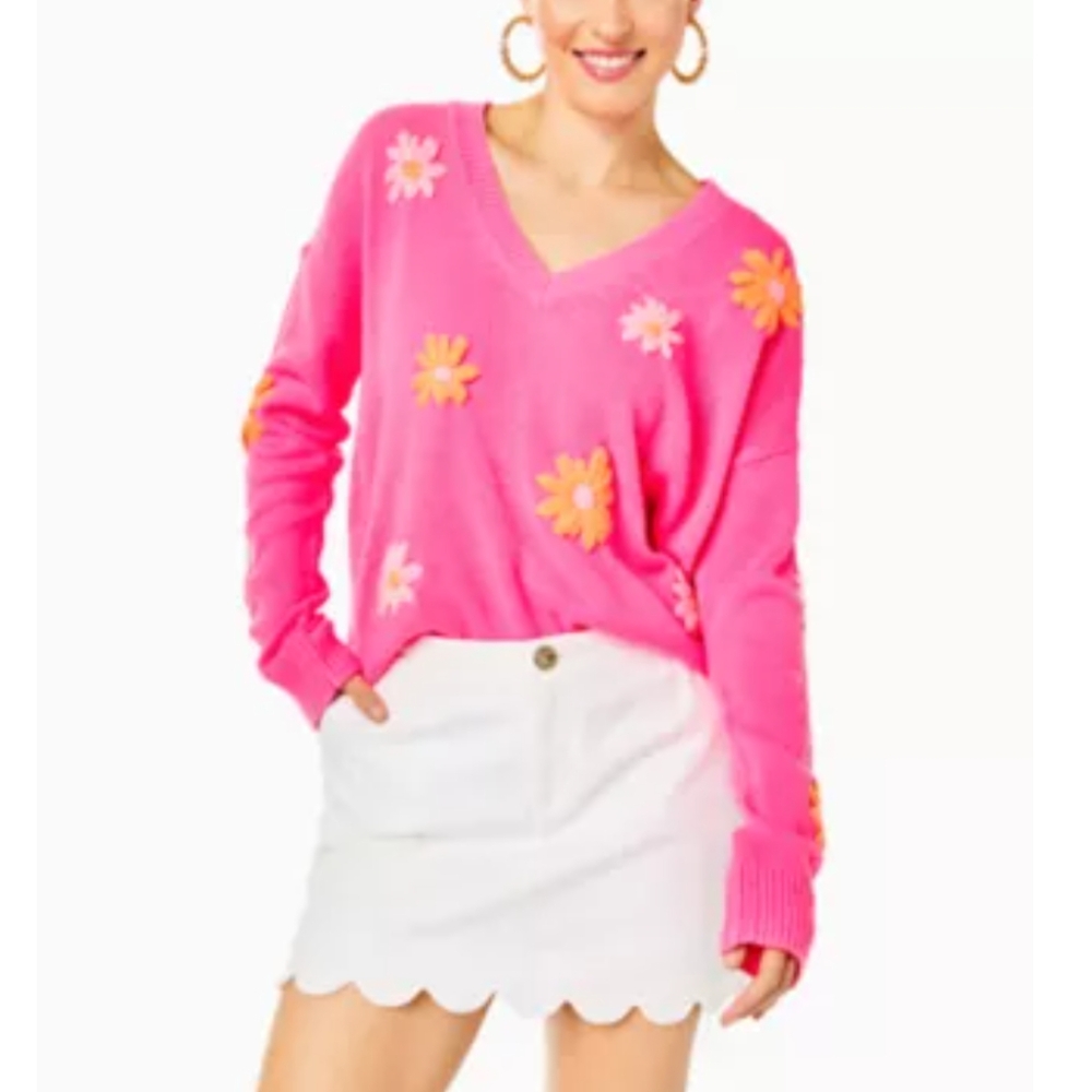 Colette Scallop Hem Skort White